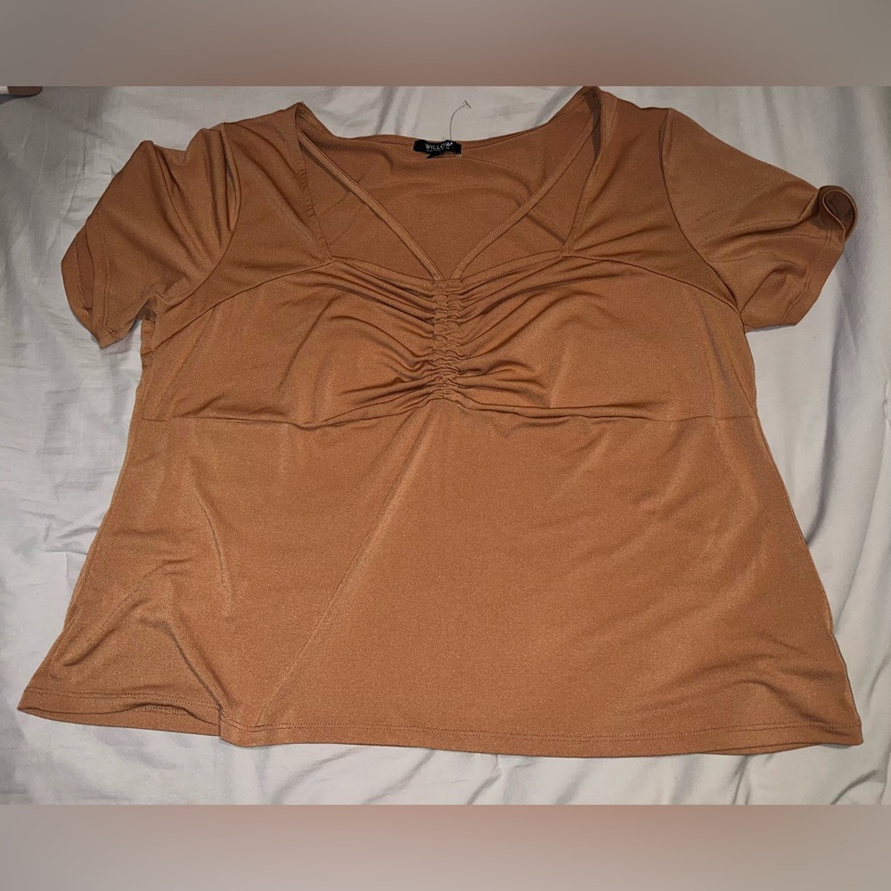 Willow Ruched Short Sleeve Blouse